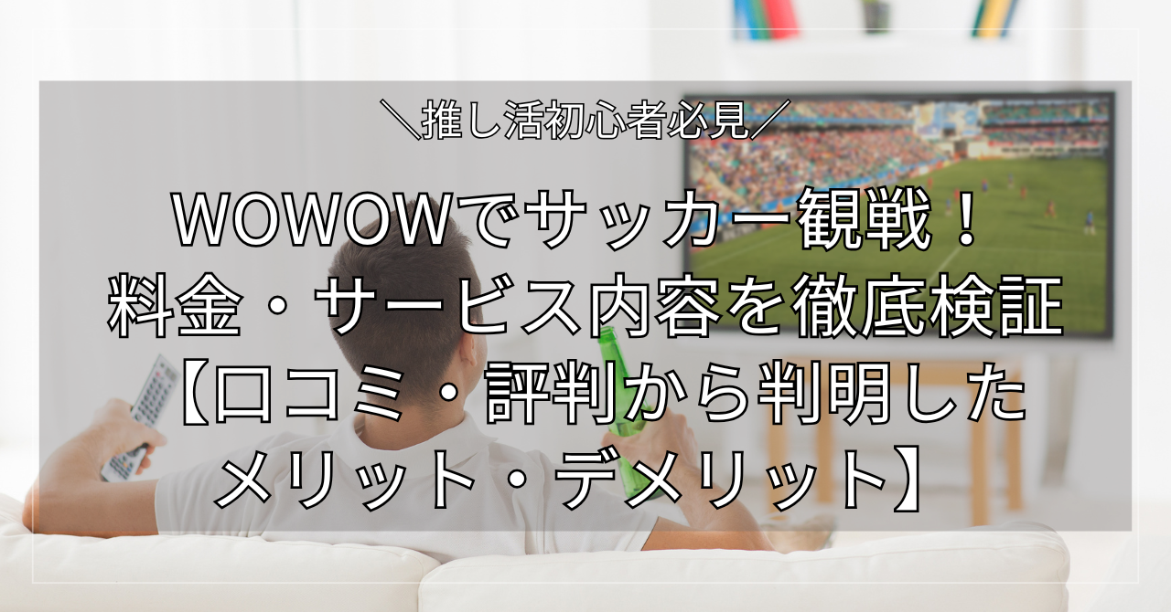 WOWOWでサッカー観戦！-料金・サービス内容を徹底検証-【口コミ・評判から判明した-メリット・デメリット】