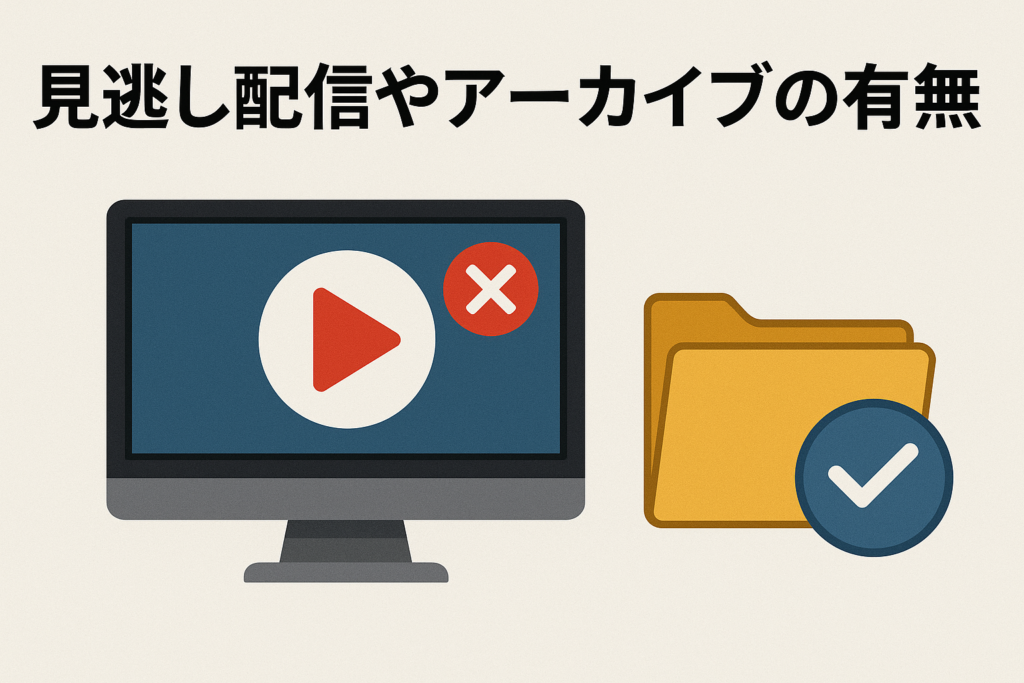 見逃し配信、アーカイブ